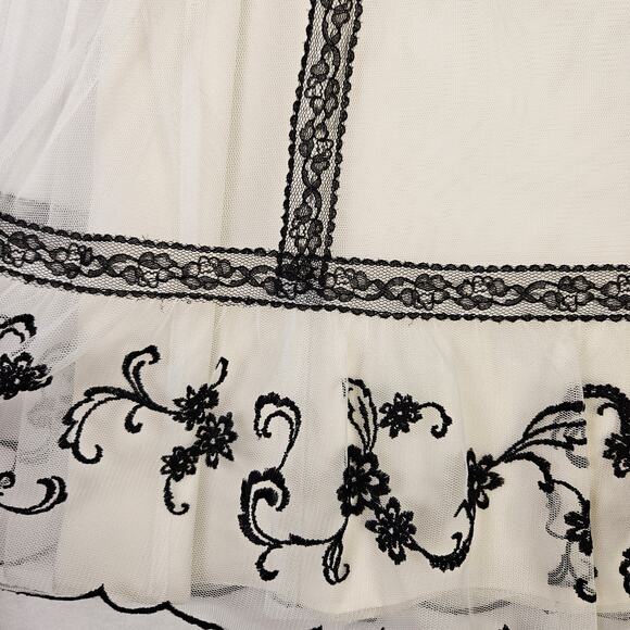 Ann Taylor Loft Lace Embroidered Tulle Dress Womens 4 Party Coquette Romantic - Picture 10 of 16